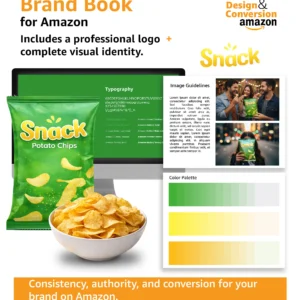Guía de Marca (Brand Book) para Amazon Identidad Visual Profesional | Paleta de Colores, Tipografías, Estilo Fotográfico, Iconos y Reglas de Uso | Coherencia + Conversión + Escalabilidad de Marca